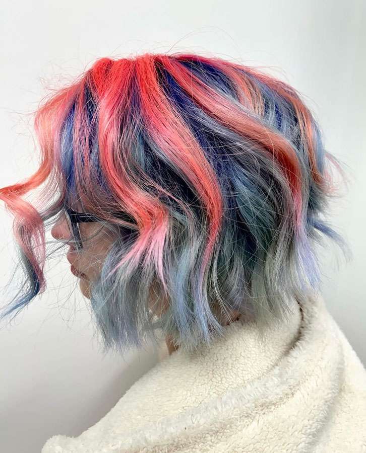 Hair color transformation completed by Salon 730 stylist